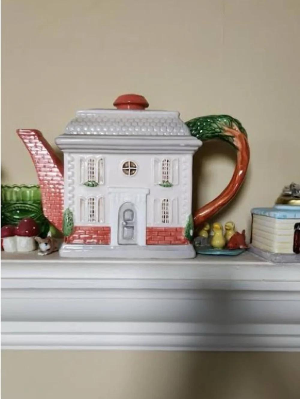 🏠💕VTG 1986 Fitz & Floyd Chateau Ceramic 3 Piece Teapot Complete Set RARE